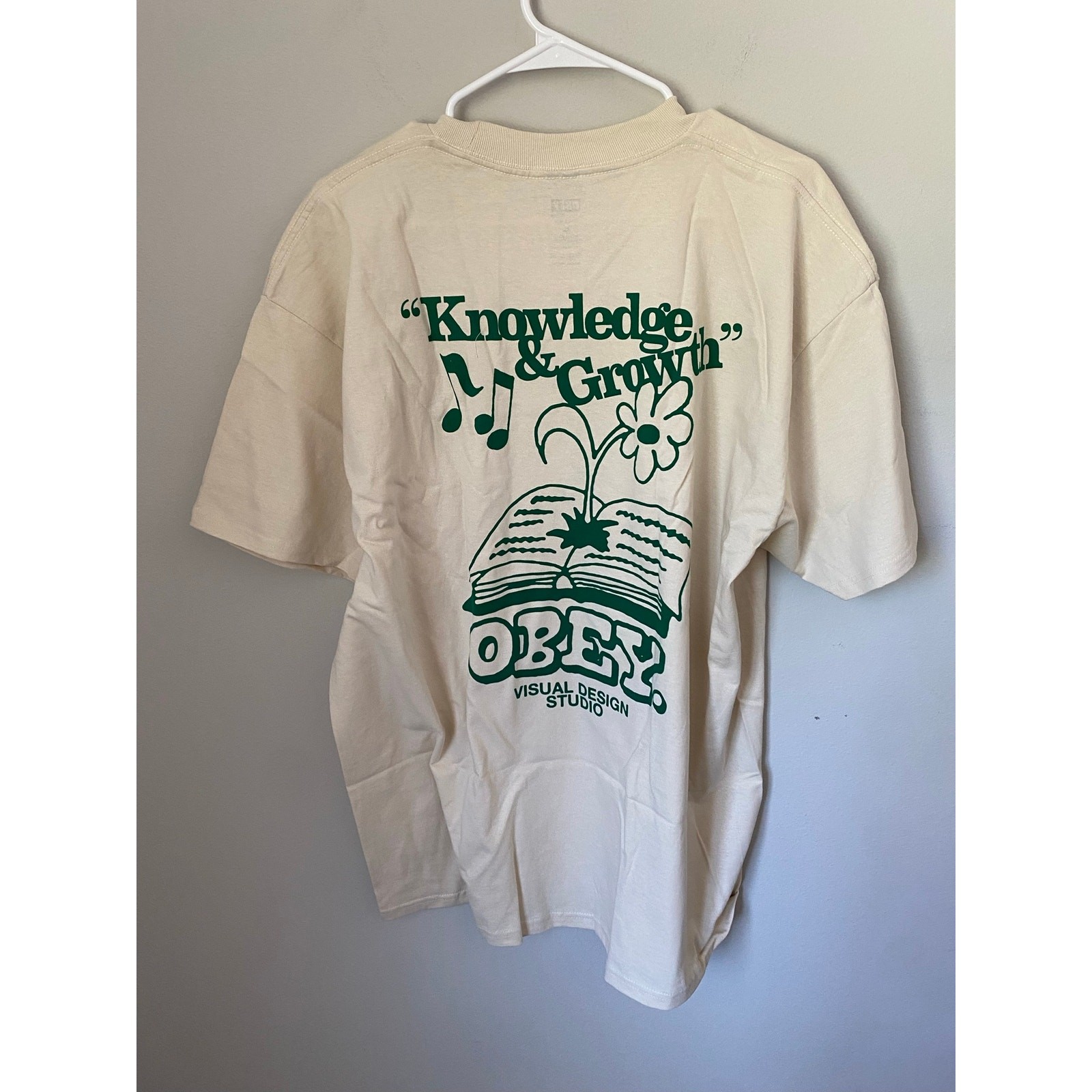New Obey Knowledge and Growth Graphic T Shirt Streetwear Tee, Size XL