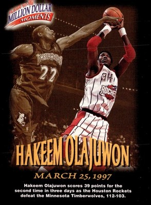 1997-98 Fleer #20 Hakeem Olajuwon Million Dollar Moments