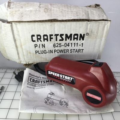 #ad Craftsman Plug In Power Start Electric Speed Starter 85951 Very Nice Shape $24.95