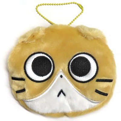 Gazing Cat Face Pouch Scolding Cat Pattern Wallet Organizer Accessories