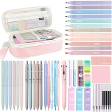 54 PCS Aesthetic School Supplies Kit Pastel Highlighters Gel Pens Pencils