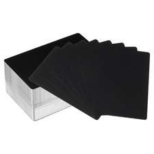 200pcs Metal Business Cards Blank 0.21mm Aluminum Laser Name Card Black