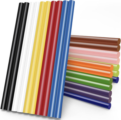 Color Hot Glue Sticks Full Size, 8'' Long X 0.43'' Dia Hot Melt Glue Sticks Bulk,