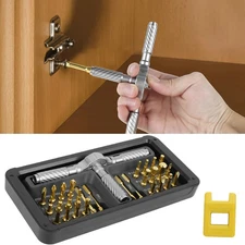 30 in 1 Screwdriver Magnetic Screwdriver Set with T Ratchet Handle Repair Tool Q
