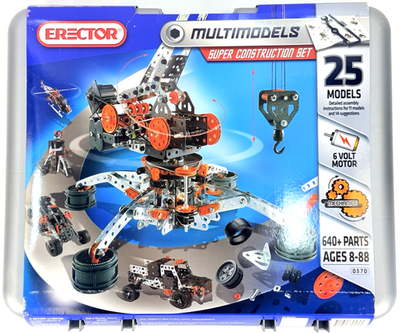 Meccano Erector 638-Piece Super Construction 25-in-1 Motorized