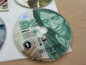 D2 [Sega Dreamcast, 2000]  Four-Disc Set Complete w/ Manual CLEAN DISCS Tested