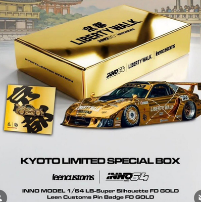 LIBERTYWALK 京都限定　INNO Model Leen Customs Liberty Walk Kyoto Limited INNO64 Leen Customs RX-7 Gold Special