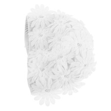 Ladies Three-dimensional Flower Swimming Cap Ear Cover Non Cloth
