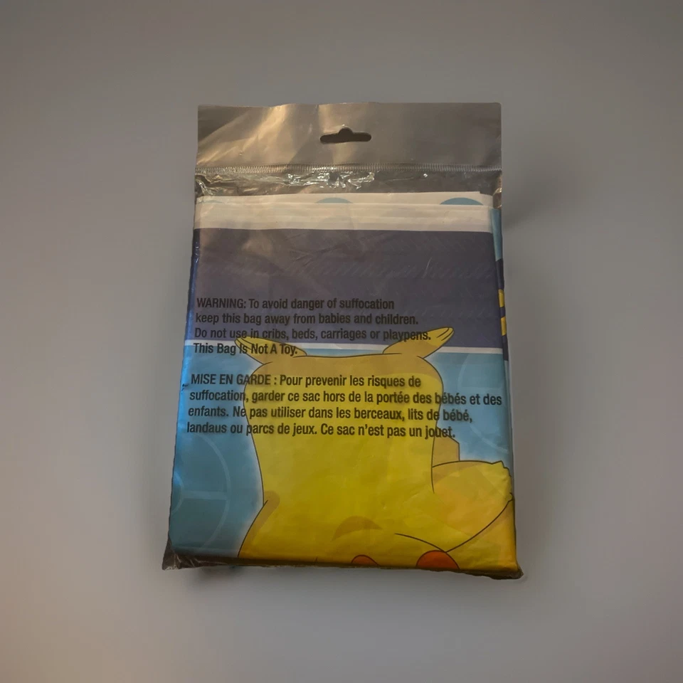 Fundas de mesa de plástico Designware Pokemon Pikachu 54"x96" para fiesta de cumpleaños Foto 2 de 2