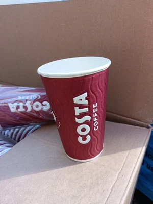Costa Coffee Disposable Paper Cups x 90 With Lid Regular Size