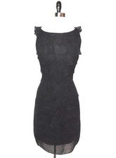 ADRIANNA PAPELL Size 14 Sheath Dress Sleeveless Tiered Ruffles