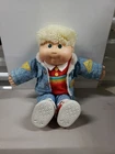 Cabbage Patch Kids 1989 Designer Line Blonde Hair Grn Eyes Denim Outfit Vintage