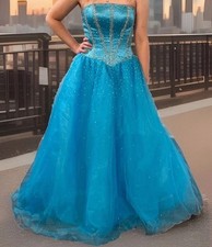 Tiffany  s Designs Formal Turquoise 6 Blue Sequence Prom/Quinceanera Dress 394