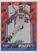 2019-20 Panini Contenders Optic Uniformity Red Cracked Ice Prizm Ben Simmons s3g