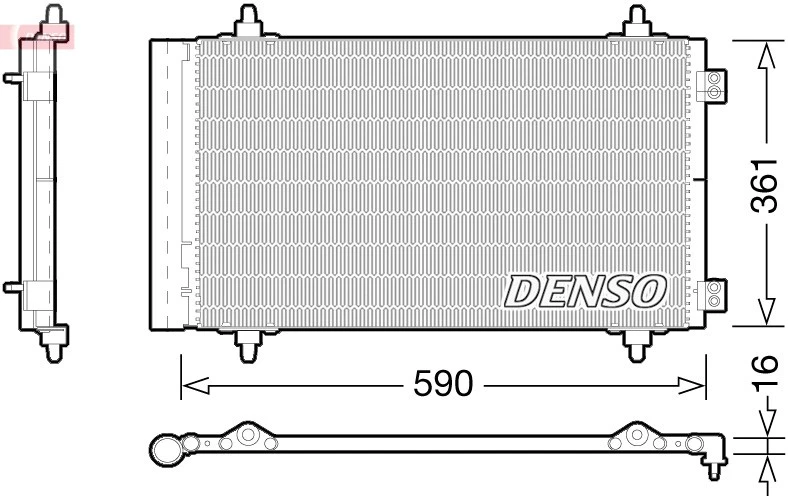 Air Con Condenser fits PEUGEOT EXPERT VF3, VF3X 2.0D 2007 on AC Conditioning New - Image 2 of 4
