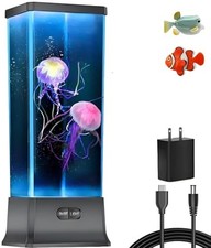Electric Jellyfish Tank Table Lamp with Color Changing Light Gift for Modern