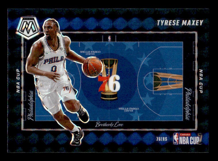 2024-25 Panini Mosaic Tyrese Maxey SSP NBA Cup #5 Philadelphia 76ers