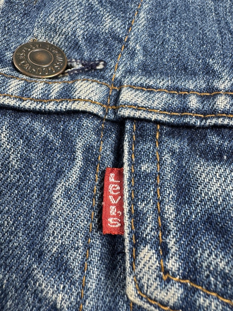 Vintage Levi's 90S USA Trucker Denim Jeans Button Jacket 70506