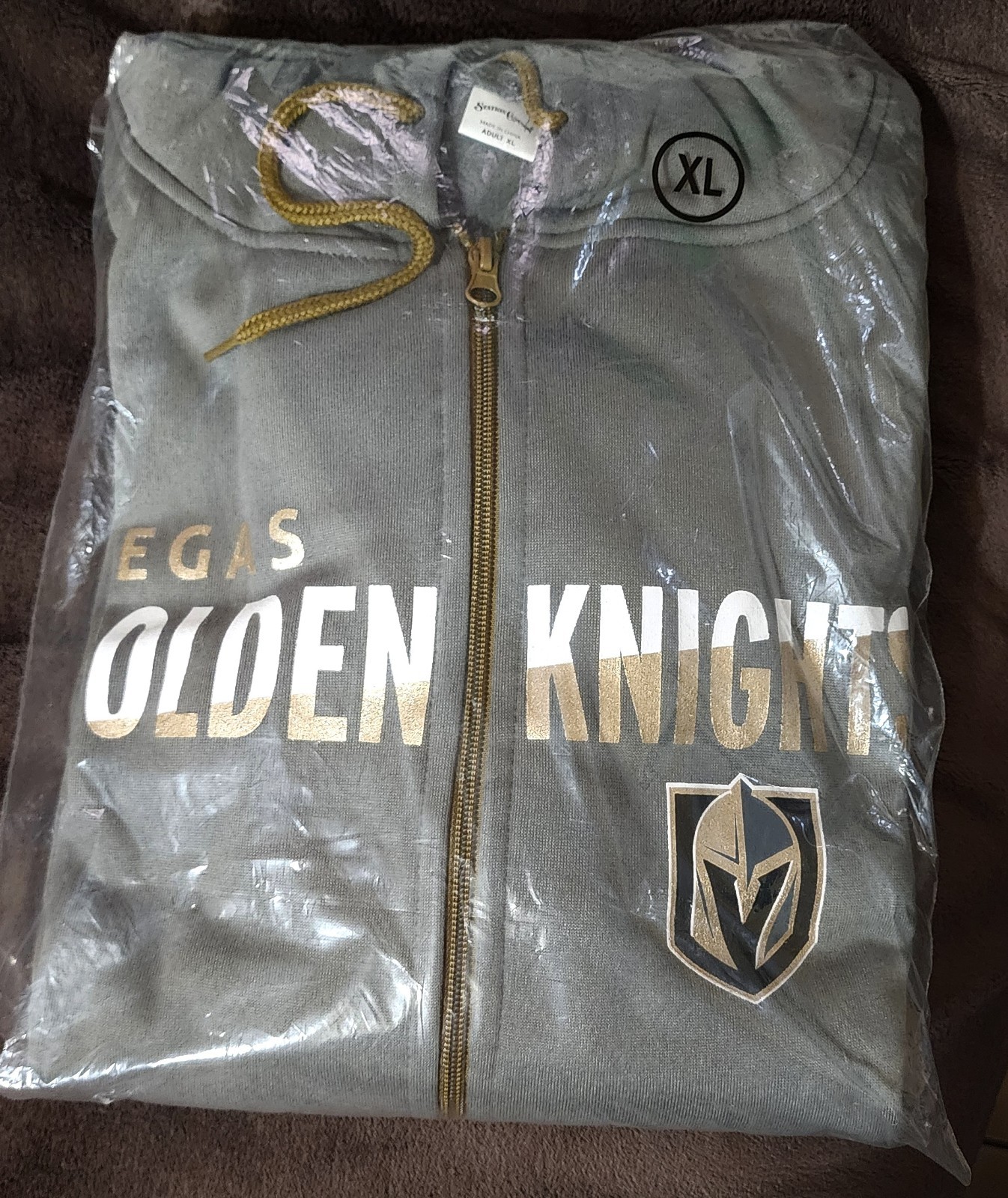 Las Vegas Golden Knights Men’s Full Zip Hoodie Size XL NHL HOCKEY
