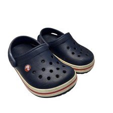 Crocs Kids's Crocband Chevron Clog Navy/Red US Size 6 C 7