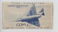 1953 Turf British Aircraft Tobacco Gloster Javelin F (AW) 1 (Jet) #47 0s4