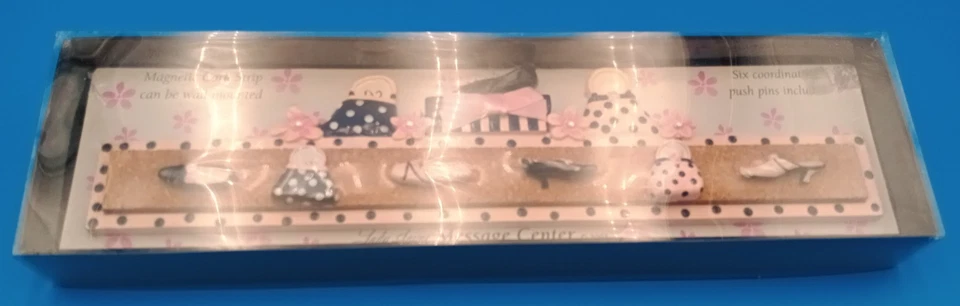 NEW Vintage LADY JAYNE MESSAGE Memo CENTER MAGNETIC CORK STRIP Glamour Pin Shoes - Image 4 of 4