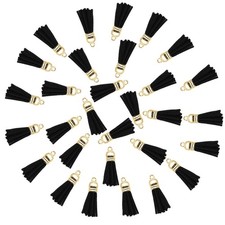 Keychain Tassels Pendants,Leather Tassels for Jewelry Making Colored Tassel P...