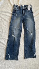 BKE Youth Girls Size 14 Regular Mini Billie Wide Leg Jeans NWT Distressed