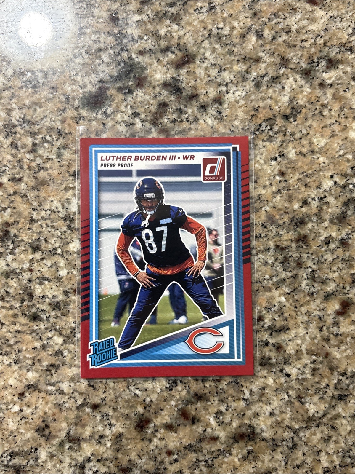 2025 Panini Donruss Luther Burden III Red Press Proof Rated Rookie