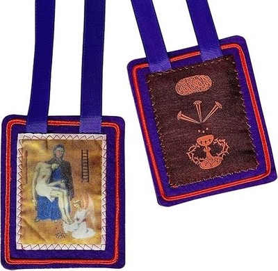 ''Purple Catholic Scapular of Benediction & Protection, Handmade Religious Gift''