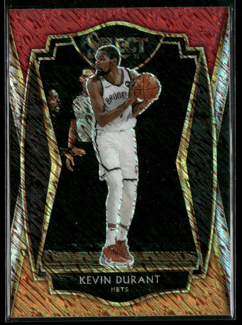 2020-21 Panini Select #101 Kevin Durant Red White Orange Flash