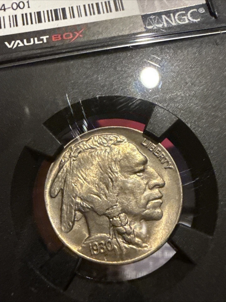 NGC - Buffalo Nickel - 5c - 1930 - MS -65 Lustrous And Crisp Strike! - Image 2 of 4