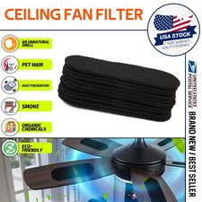 Ceiling Fan Blade Filters 10pcs Activated Carbon Air Purifier Pads Dust Removal