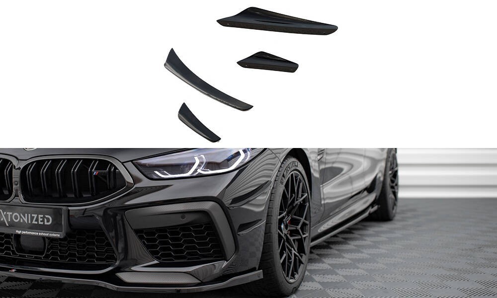 Flaps de pare-chocs Maxton BMW M8 Gran Coupe F93 | Finition luxe noir laqué pour carrosserie