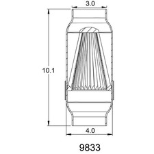 Spectre 9833 Air Cleaner Assembly Polished Round