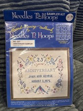 Vintage Needles 'N Hoops Anniversary Sampler 227 Printed Cross Stitch Kit NW