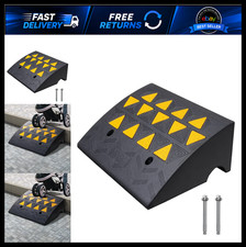 Heavy-Duty Rubber Curb Ramp 6'' Rise 14.6'' Wide 19.3'' Long for Vehicles