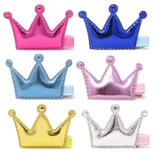 "12PCS Glitter Shiny Crown Hair Clips Adorable Hairpins Hair Accessories, 6 C...