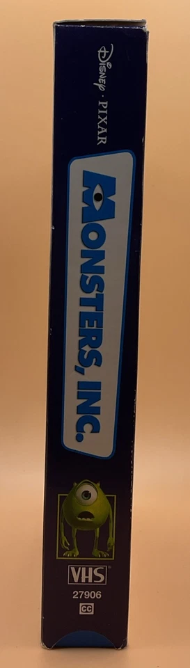 Monsters, Inc. VHS 2002 Disney Slipsleeve Slip Case Blue Tape Hollywood Rental - Image 4 of 4
