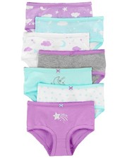 Carter's Girls' Little 7-Pack Underwear Violet 3K589610 /White, 2-3T 