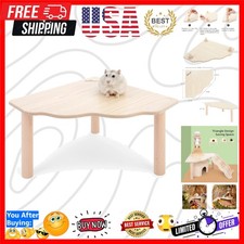 Spacious 9x9'' Wooden Platform for Hamsters, Gerbils  Small Pets - Safe and Fun