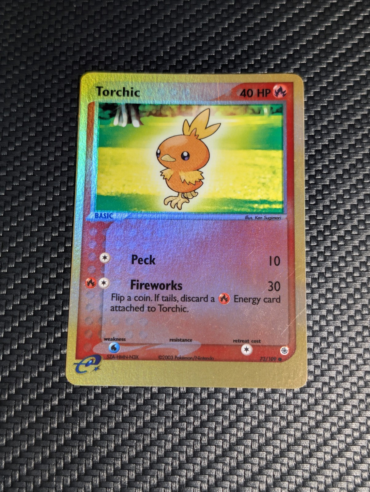 Torchic Ruby and Sapphire 73/109 Reverse Holo Gen 3 e-Series NM Vintage 2003