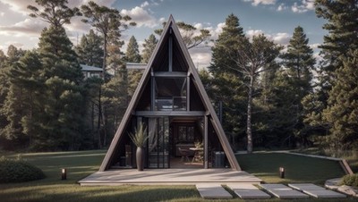 Build A-frame house detailed PLAN DIY SCHEMATIC MANUAL portuguese (downloadable)