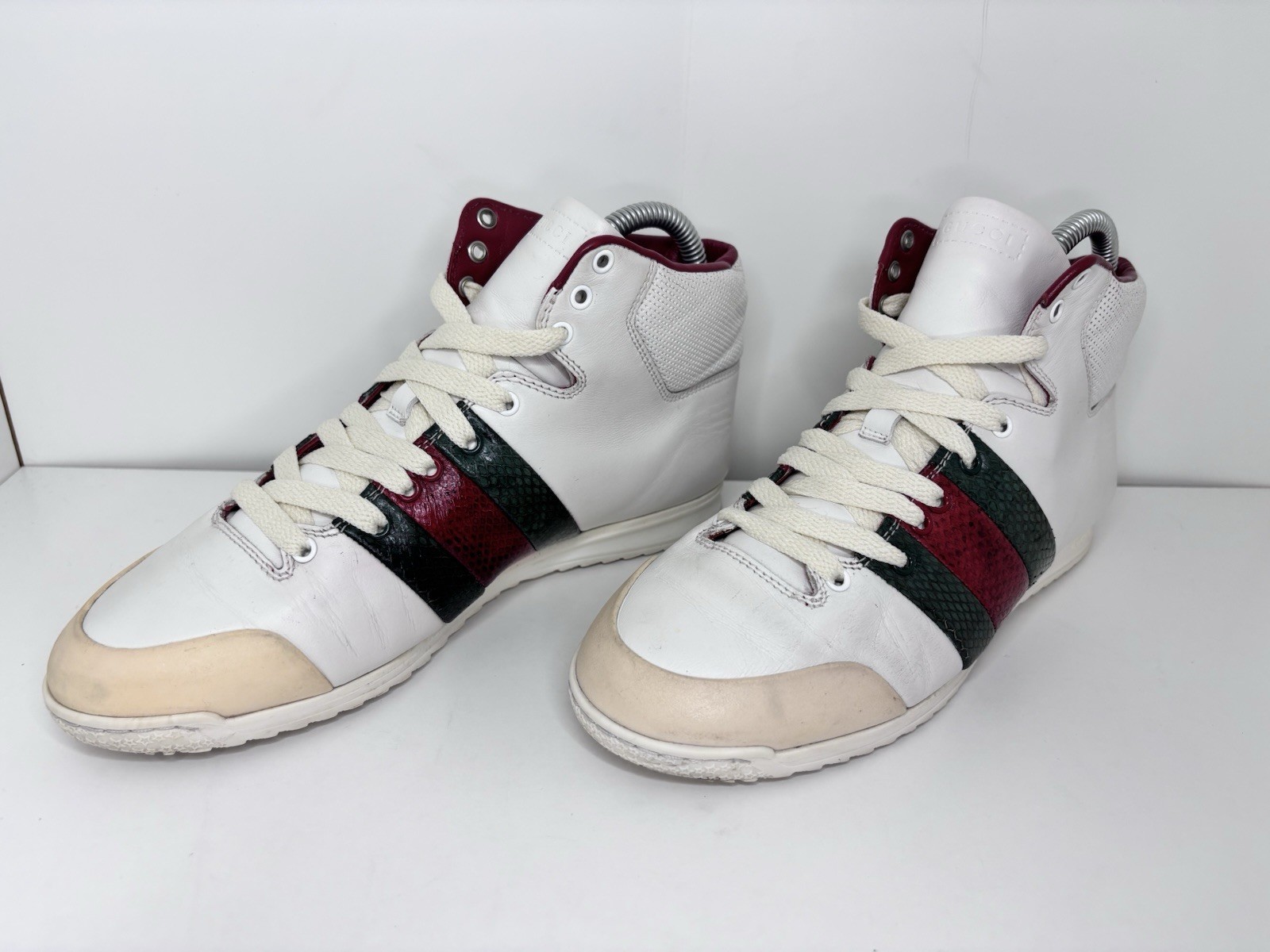 Gucci Python Paneled Leather High-top Sneakers Si… - image 5