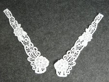 Toller Spitzenkragenbesatz / Spitzeneinsatz Kragen Bluse Vintage weiß