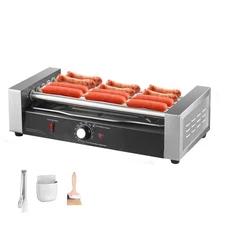 Commercial Hot Dog Roller Machine 12 Hot Dog 5 Roller Electric Grill Cooker 850w