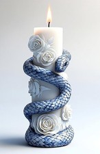 Snake Candle Mold - Animal Bear Resin Casting Molds, Silicone Clay Jewelry Mol