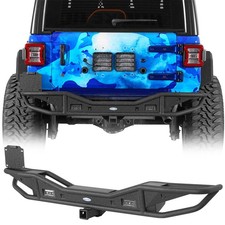 Tubular Rear Bumper For 18-26 Jeep Wrangler Jl W Hitch Receiver Light Steel
