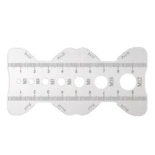 Stainless Steel Bolt Gauge Card, Portable Precise Bolt Nut Screw Gauge Checker