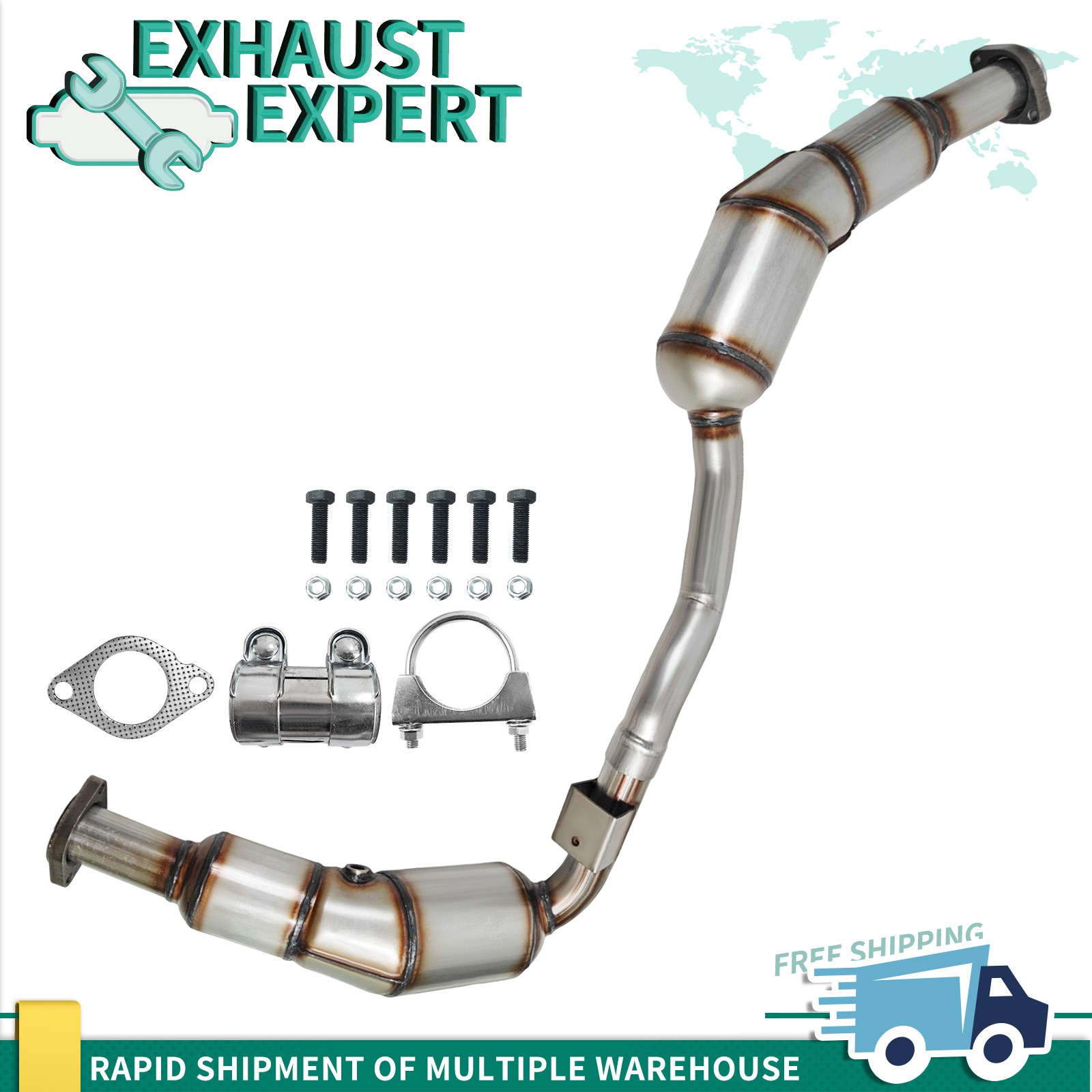 Lef&Right Catalytic Converter For 2010 2011 2012 2013 Land Rover LR4 5.0L V8 EPA